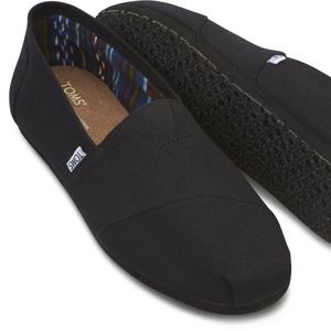 TOMS Mens Black Canvas Shoes